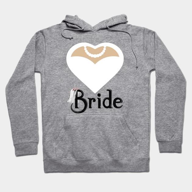 Bride T-Shirt Bride With Bow Tie Tee Shirt Bachelor Party T-Shirt Hoodie by MiStore